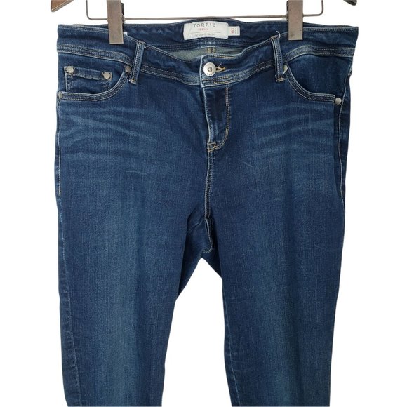 Torrid Luxe Skinny Blue Jeans Women's Size 16 Tall - Picture 9 of 11